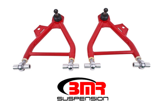 BMR 1994-2004 Mustang Lower A-Arms (Coilover Only) with Adj. Rod End and Tall Ball Joint - Red