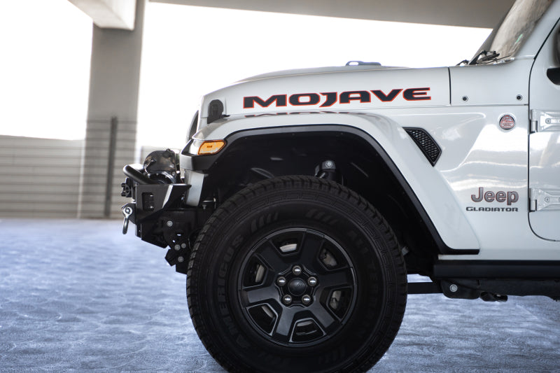DV8 Offroad 18-23 Jeep Wrangler JL / 20-23 Jeep Gladiator JT FS-7 Mid-Width Winch Front Bumper - #FBJL-07