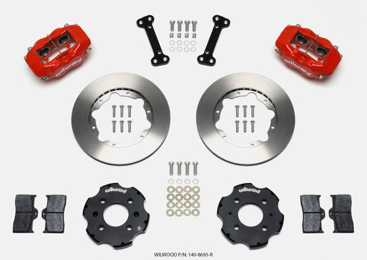 Wilwood Forged Dynalite Front Hat Kit 11.00in Red Integra/Civic w/Fac.240mm Rtr - #140-8695-R