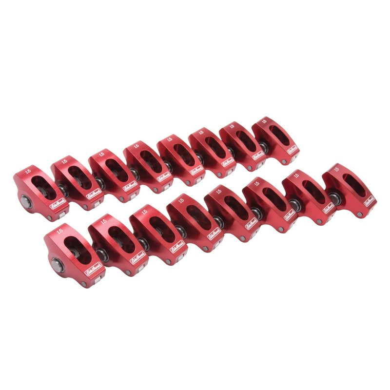 Edelbrock 77760 Roller Rocker Arm Wide Body SBC 1.5:1 (Set of 16)