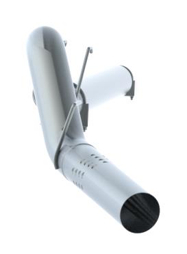 MBRP S62460PLM F-250/350/450 6.4 L 5in Filter Back Single Side Exit No Muffler AL - #S62460PLM