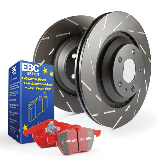 EBC S4 Rear Brake Kit Redstuff Pads USR Slotted Rotors S4KR1448 (image of S4KF1559)