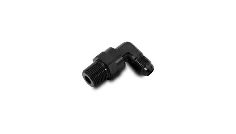 Vibrant -4AN to 1/8in NPT Male Swivel 90 Degree Adapter Fitting