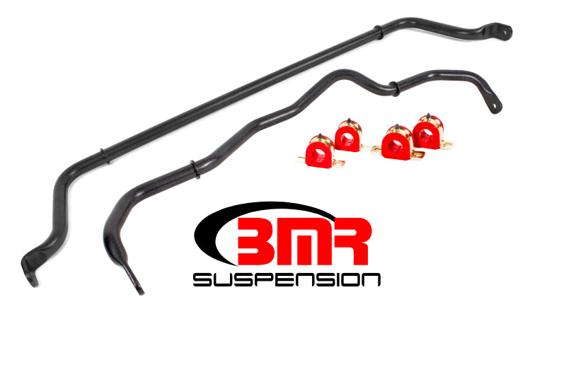 BMR 2016-2020 6th Gen Camaro Front & Rear Sway Bar Kit with Bushings - Black Hammertone