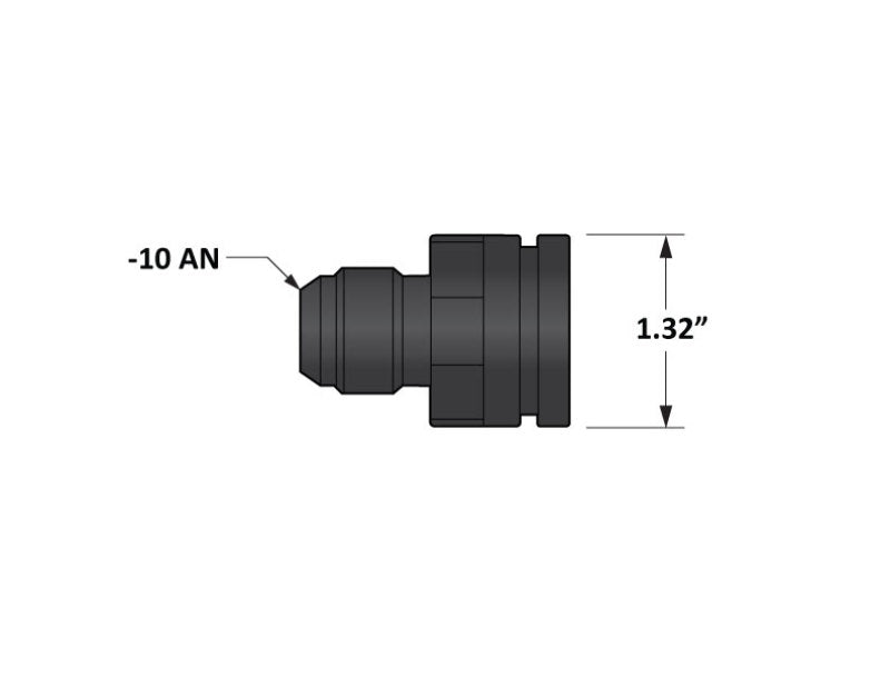 Fleece Performance FPE-34224-B Universal Billet Aluminum Adapter Fitting -10AN Male to 1.325in O-Ring Bore