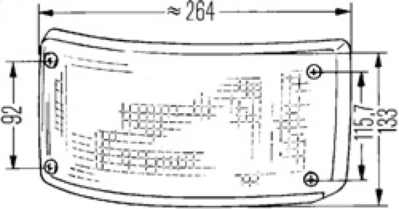 HELLA 005603067 5603 Series Back-Up Reversing Lamp Clear Lens