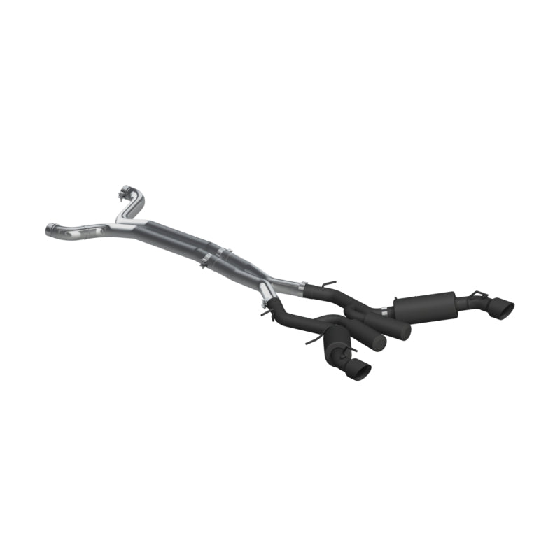 MBRP 16-19 Chevy Camaro SS 6 Speed 3in Dual Cat Back - Black