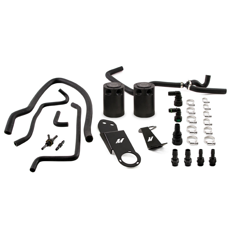 Mishimoto 2013+ Cadillac ATS 2.0T Baffled Oil Catch Can Kit - Black - #MMBCC-ATS4-13SBE