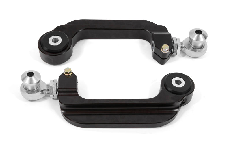 BMR 15-26 S550 Mustang Billet Aluminum Camber Links Adjustable (Delrin/Rod ends) - Black Anodized