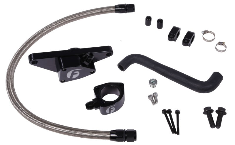 Fleece Performance FPE-CLNTBYPS-CUMMINS-0607-SS 06-07 Auto Transmission for Cummins Coolant Bypass Kit w/ Stainless Steel Braided Line