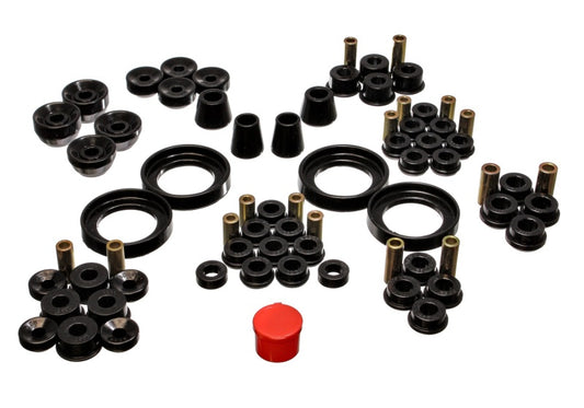 Energy Suspension for 1992-1996 Prelude Black Hyper-Flex Bushing Set 16.18106G
