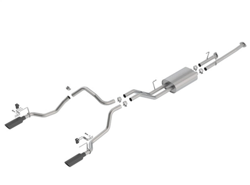 Borla 140638BC Cat-Back Exhaust System Touring with Black Chrome Tips for 2014-2021 Toyota Tundra (4.6L/5.7L V8)