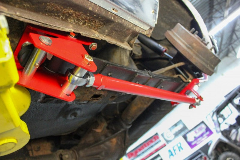 UMI Performance 262824-R Leaf Spring Traction Bars with Mounts Red