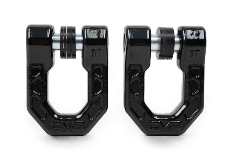 DV8 Offroad Elite Series D-Ring Shackles - Pair (Black) - #UNSK-01BL