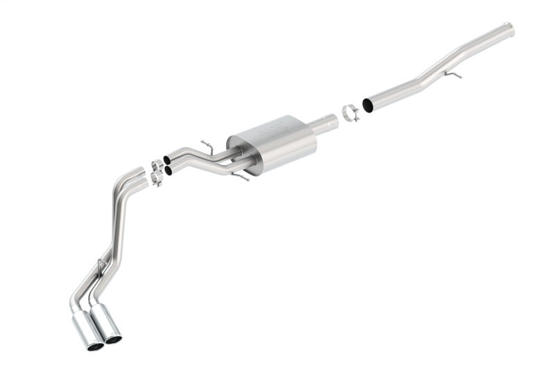 Borla 140577 14 Silv/Sierra 1500 EC Std/CC Short 143.5in WB ATAK Dual Rolled Side Exit Cat-Back Exhaust - #140577
