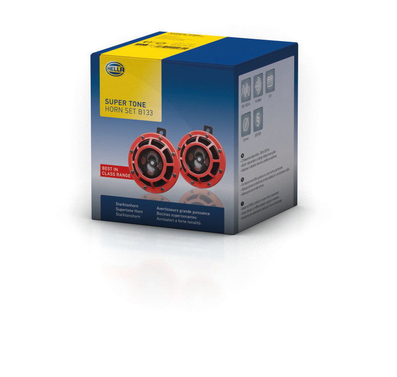 HELLA 003399801 Supertone Horn Kit 12V 300/500Hz Red