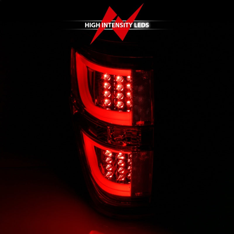 ANZO 2009-2014 Ford F-150 LED Taillights Black