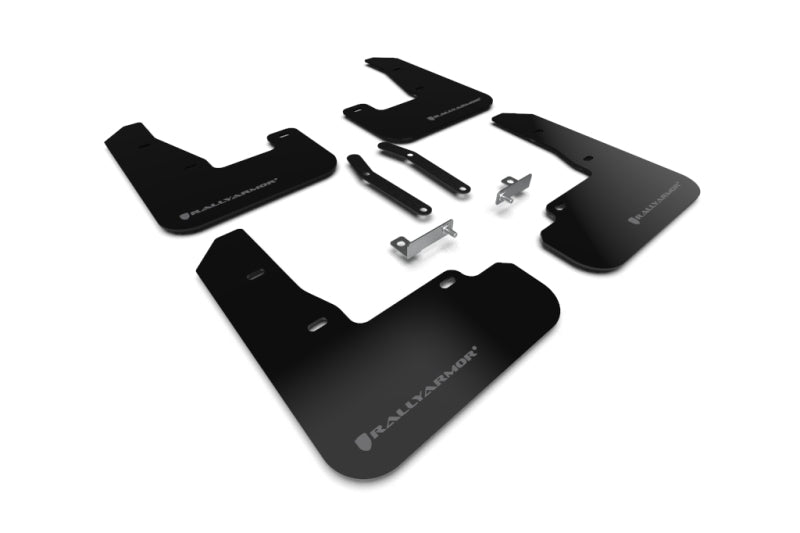 Rally Armor UR Mud Flaps - 2019-2020 Hyundai Elantra GT - Black/Grey Logo - #MF59-UR-BLK/GRY