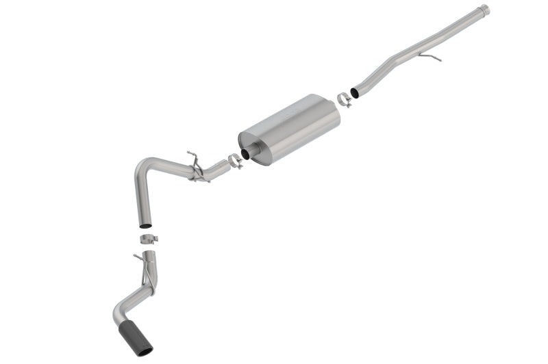 Borla 140793BC Cat-Back Exhaust System Touring with Black Chrome Tips for 2019-2026 Chevrolet Silverado 1500 / GMC Sierra 1500 (5.3L V8)