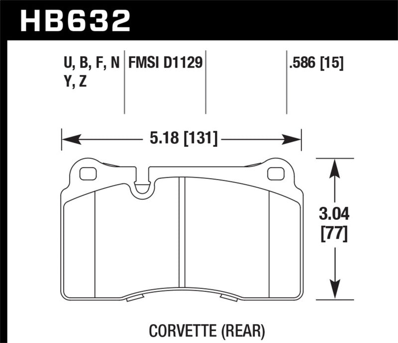 Hawk 2007-2015 Volkswagen Tourareg Base/V6/V6-Sport/TDI High-Performance Rear Brake Pads by Hawk Performance