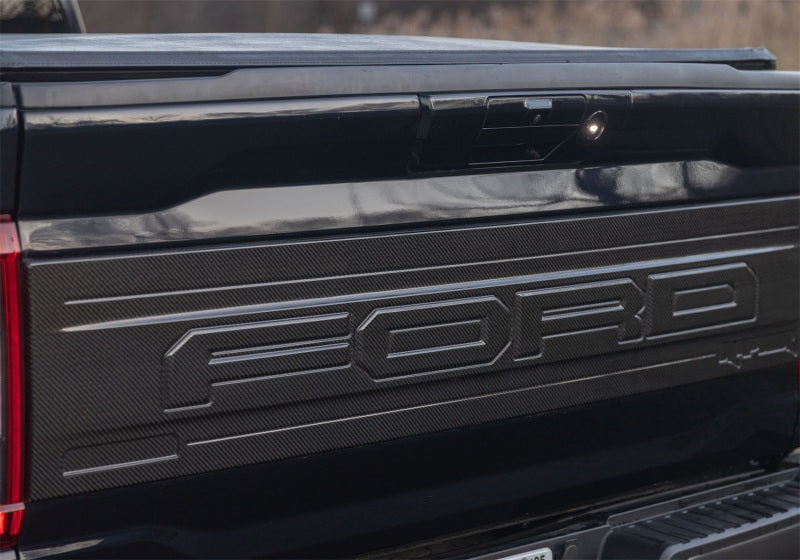 Ford Racing for 2021-2024 Ford F150 Raptor Carbon Fiber Tailgate Panel - Gloss