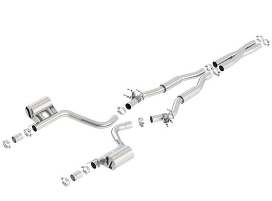 Borla 140642 2015 Dodge Challenger Hellcat 6.2L V8 S-TYPE Catback Exhaust No Tips Factory Valance - #140642