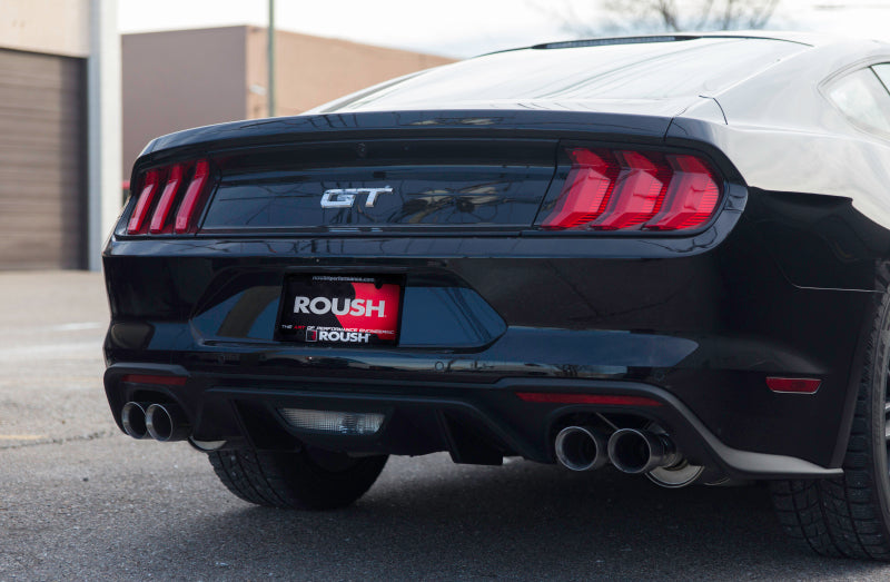 Roush Exhaust Kit for 18-23 Mustang Black Tips Quad Tip Non-Active 422093-BLK