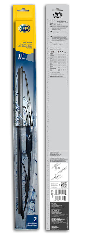 HELLA 9XW398114011 Standard Wiper Blade 11in Pair