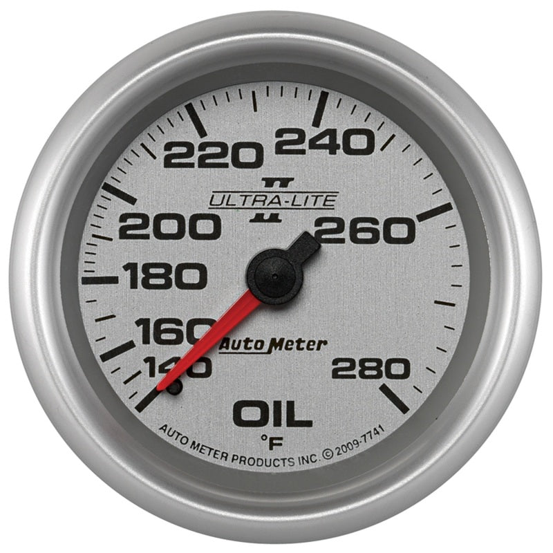AutoMeter 7741 Gauge Oil Temperature 2-5/8in 140-280 Degrees F Mechanical Ultra-Lite II