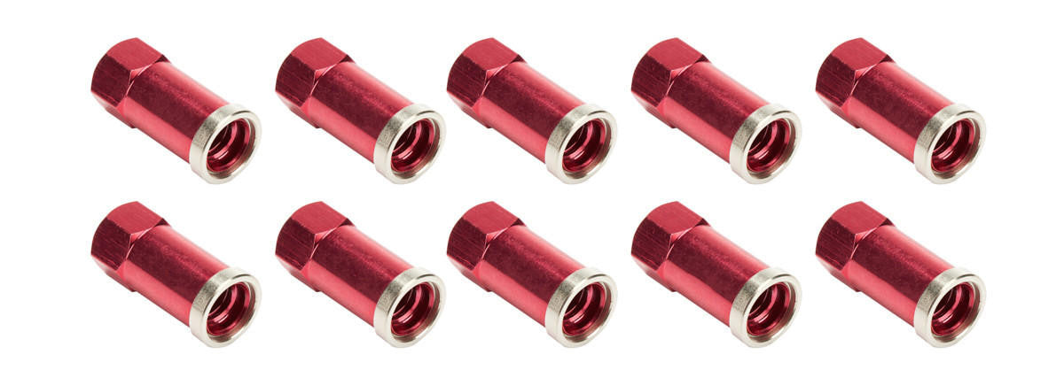 Allstar Performance QC Gear Covers Nut 3/8-16in Thread Red Long 10pk ALL72061