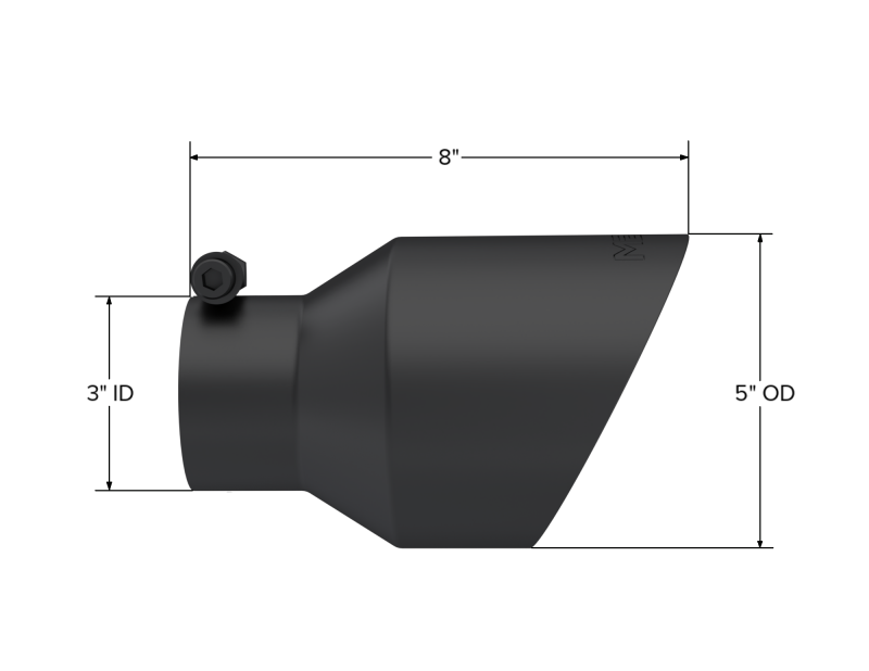 MBRP Univ 3in Hex Tip 5in Inlet 8in Length Dual-Wall Exhaust Tip