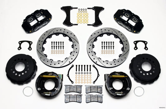 Wilwood Narrow Superlite 4R Rear P-Brk Kit 12.88in Drilled Big Ford New Style 2.50in Offset - #140-9219-D
