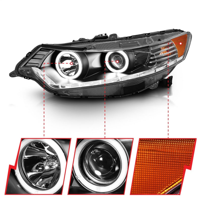 ANZO 2009-2012 Acura TSX LED Projector Headlights