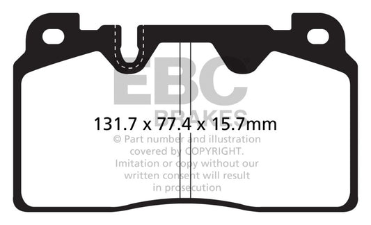EBC 12+ Audi Q5 2.0 Turbo (Brembo) Greenstuff Front Brake Pads DP22168