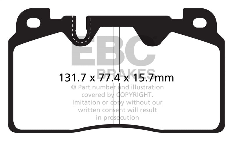 EBC 12+ Audi Q5 2.0 Turbo (Brembo) Yellowstuff Front Brake Pads DP42168R
