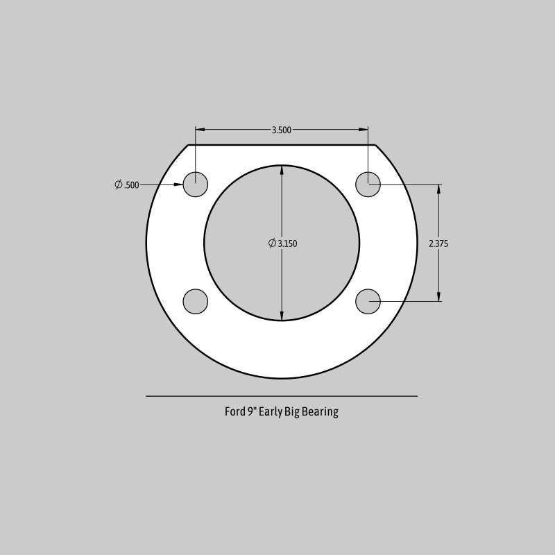 Baer Brakes Rear Ends w/ Ford 9in Early Big Bearing Housing Ends 12in SS4 Rear SDZ Brake Kit - CY — (5x4.5", 5x4.75"BC)