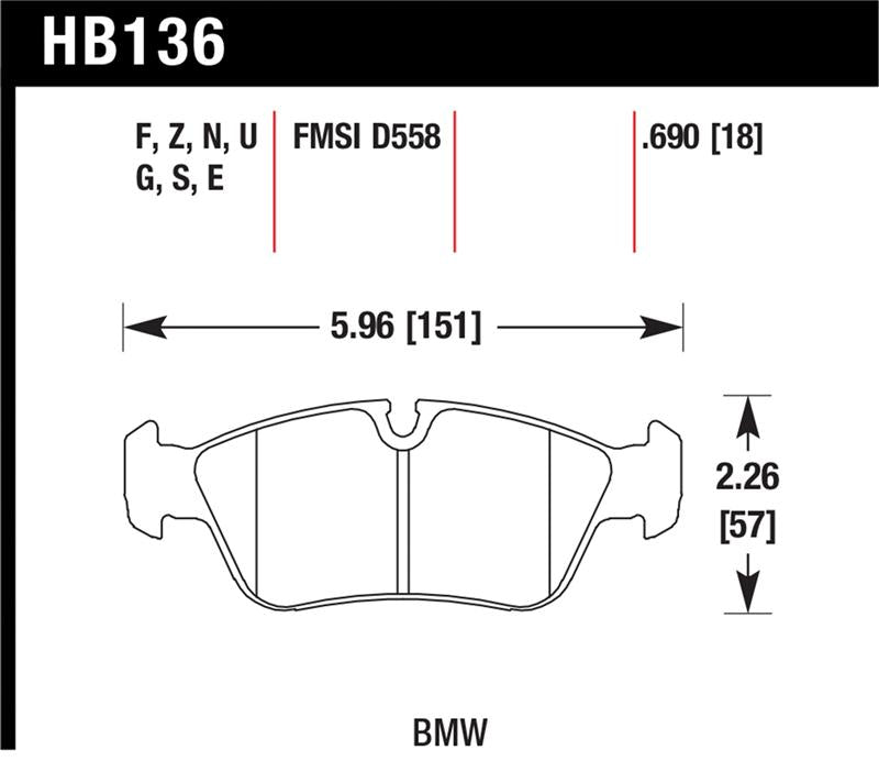 Hawk Performance HB137F.690 HPS Performance Street Brake Pads