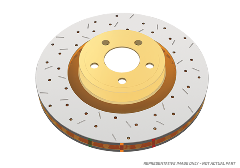 DBA 08-09 Charger / Magnum / Challenger w/o Brembo Brakes Front Drilled & Slotted 4000 Series Rotor