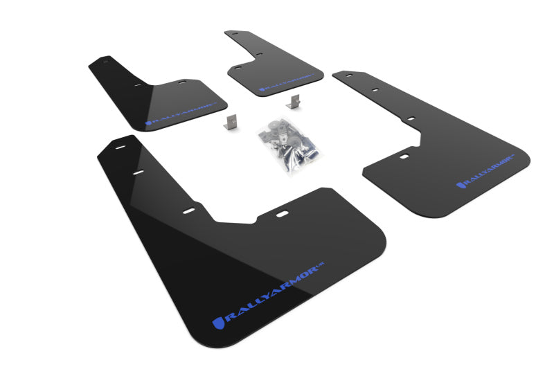 Rally Armor UR Mud Flaps - 2022-2025 Subaru Outback - Black/Blue Logo - #MF76-UR-BLK/BL