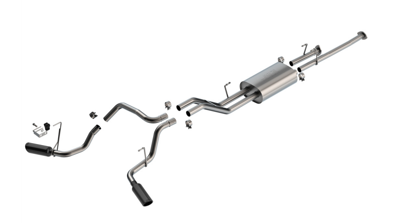 Borla 140332BC Cat-Back Exhaust System Touring with Black Chrome Tips for 2009-2021 Toyota Tundra (4.6L/5.7L)