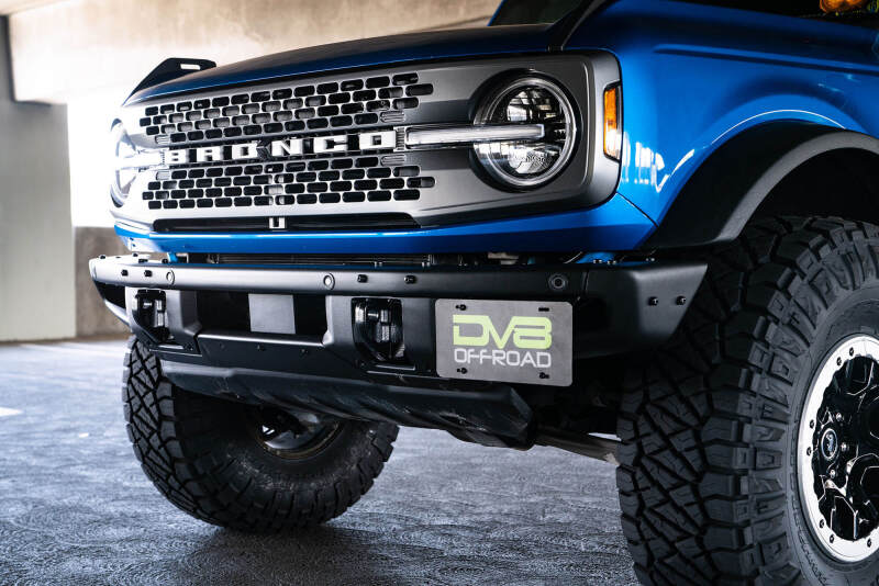 DV8 Offroad 21-22 Ford Bronco Factory Front Bumper License Relocation Bracket - Side - #LPBR-02