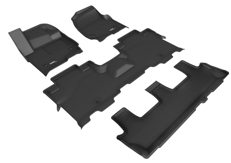 3D MAXpider Kagu Front, Rear & 3rd Row Floor Mats for 2018-2024 Ford Expedition (8-Seat)