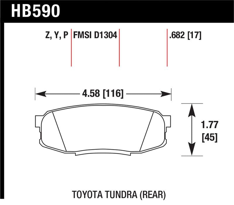 Hawk Performance HB590Z.682 Performance Ceramic Street Brake Pads