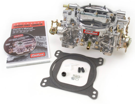 Edelbrock 1405 Performer Series 600 CFM 4-Barrel Carburetor Manual Choke Satin