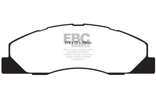 EBC 09-11 Dodge Ram 2500 Pick-up 5.7 2WD/4WD Extra Duty Front Brake Pads ED91847