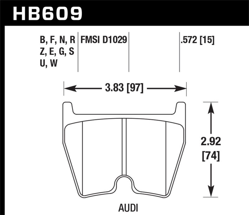 Hawk Performance HB609D.572 ER-1 Motorsport Brake Pads