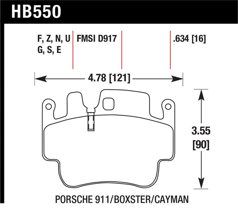 Hawk Performance HB550N.634 HP Plus Crossover Street/Motorsport Brake Pads