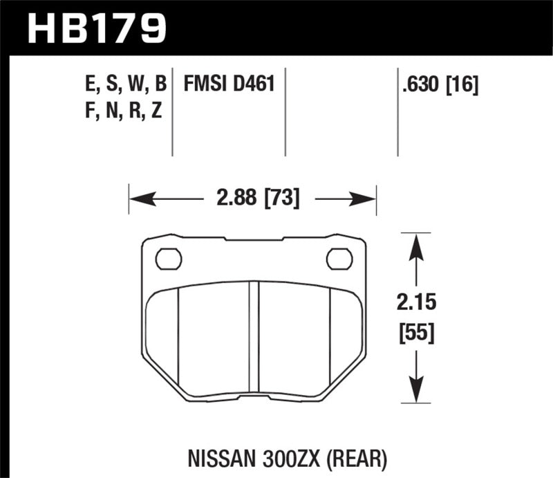 Hawk Performance HB179E.630 Blue 9012 Motorsport Brake Pads