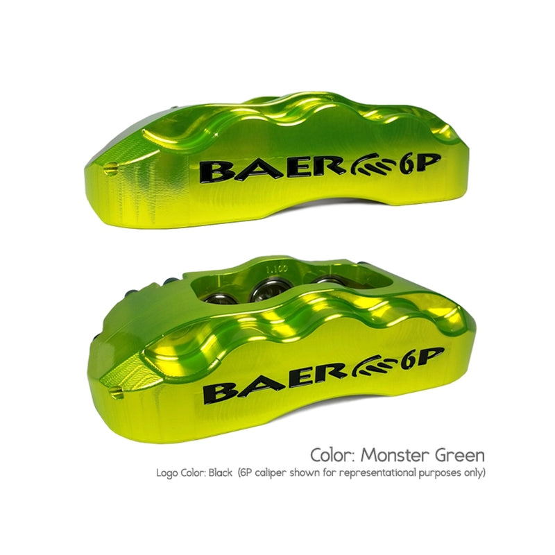 Baer Brakes 13in Pro+ Rear SDZ Brake Kit - Monster Green — Fits Rear Ends w/Ford 9" Early Big Bearing Housing Ends, (5x5.00"BC)