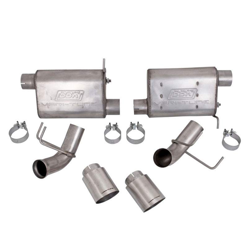 BBK Performance 41015 VariTune Axle-Back Exhaust Kit Stainless Steel for 2011-2014 Ford Mustang GT / Boss 302 (5.0L)